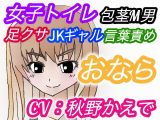 （CV:秋野かえで）【おなら・臭い足】夜の公園女子トイレ潜入オナニーを●●ギャルに見つかってしまった包茎M男【におい責め・言葉責め・パンチラ】